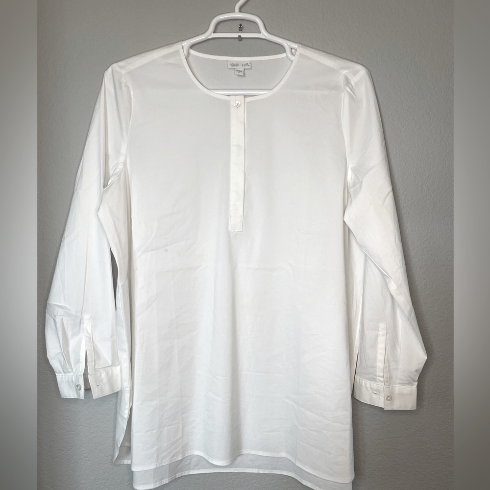 NWOT J. Jill Tunic Shirt in Classic White - XL